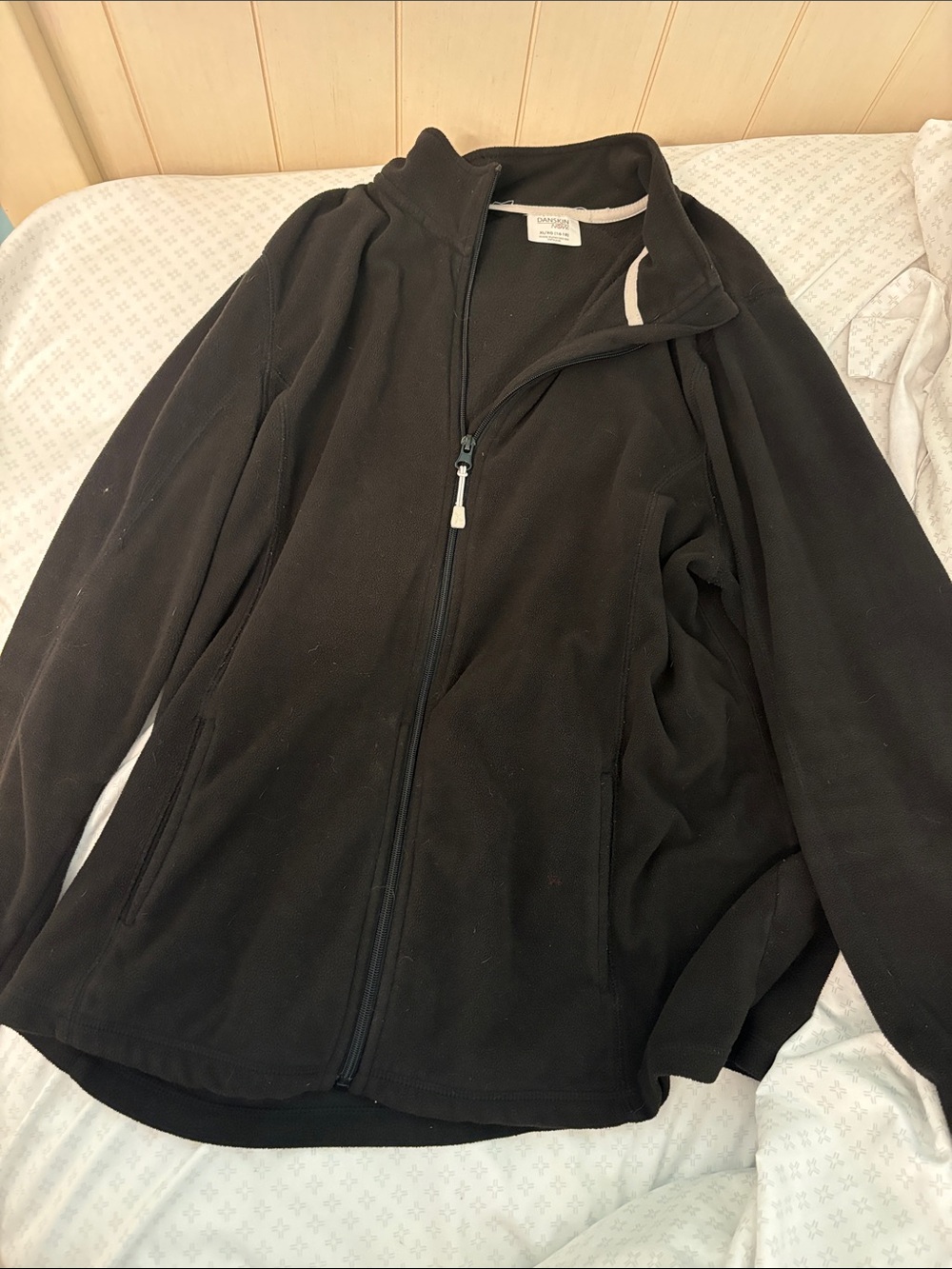 Danskin Black Lightweight Full-Zip Jacket